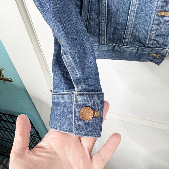 Madewell The Shrunken Stretch Jean Denim Jacket Classic Style Layering Blue S - Picture 8 of 15